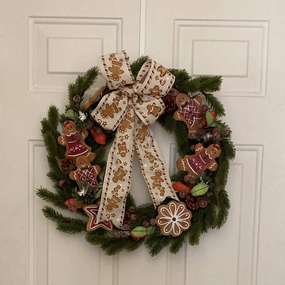 Gingerbread Wreath by Valerie/Gingerbread Ribbon & Cookies/Star & Flower